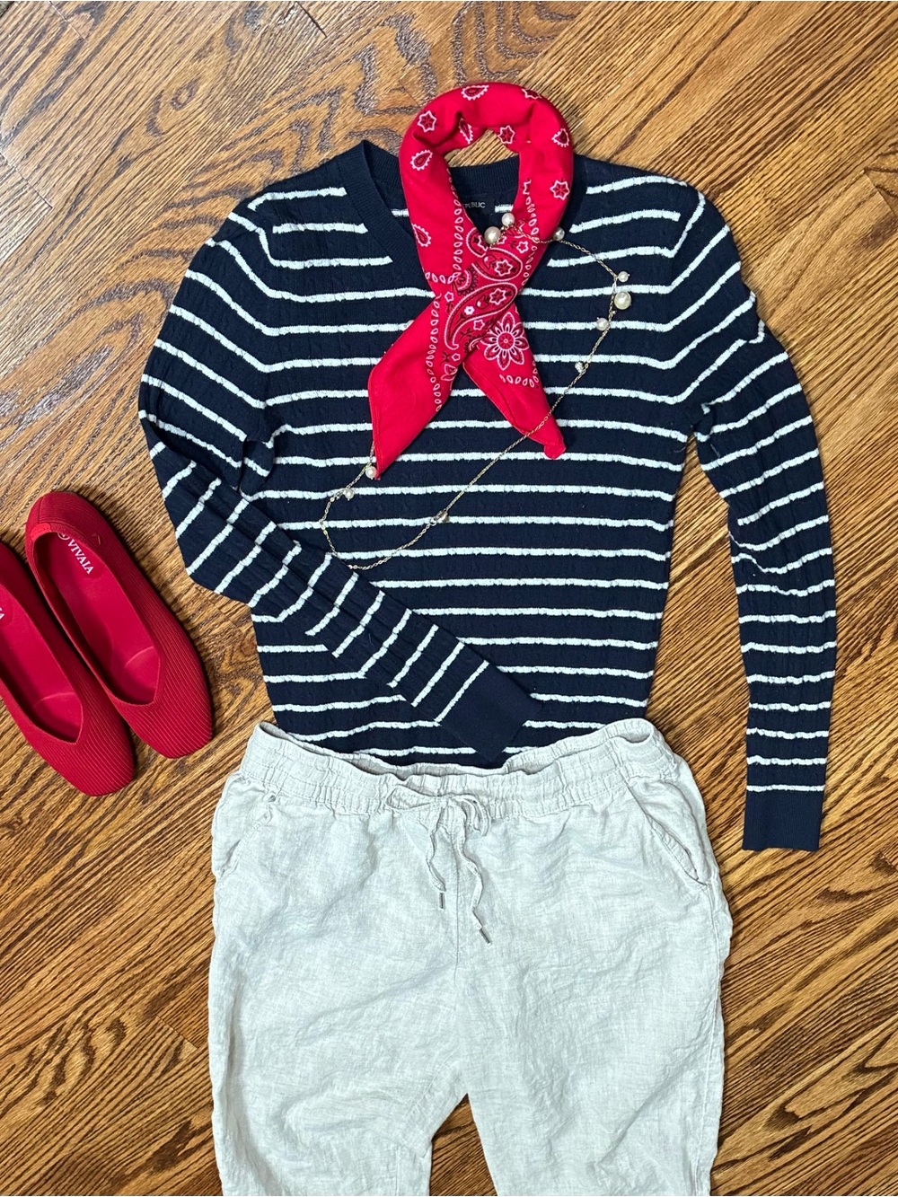 H&M linen drawstring pants